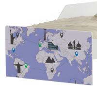 Cama Infantil Tick Mapa De Viagens Com Colchão - 5