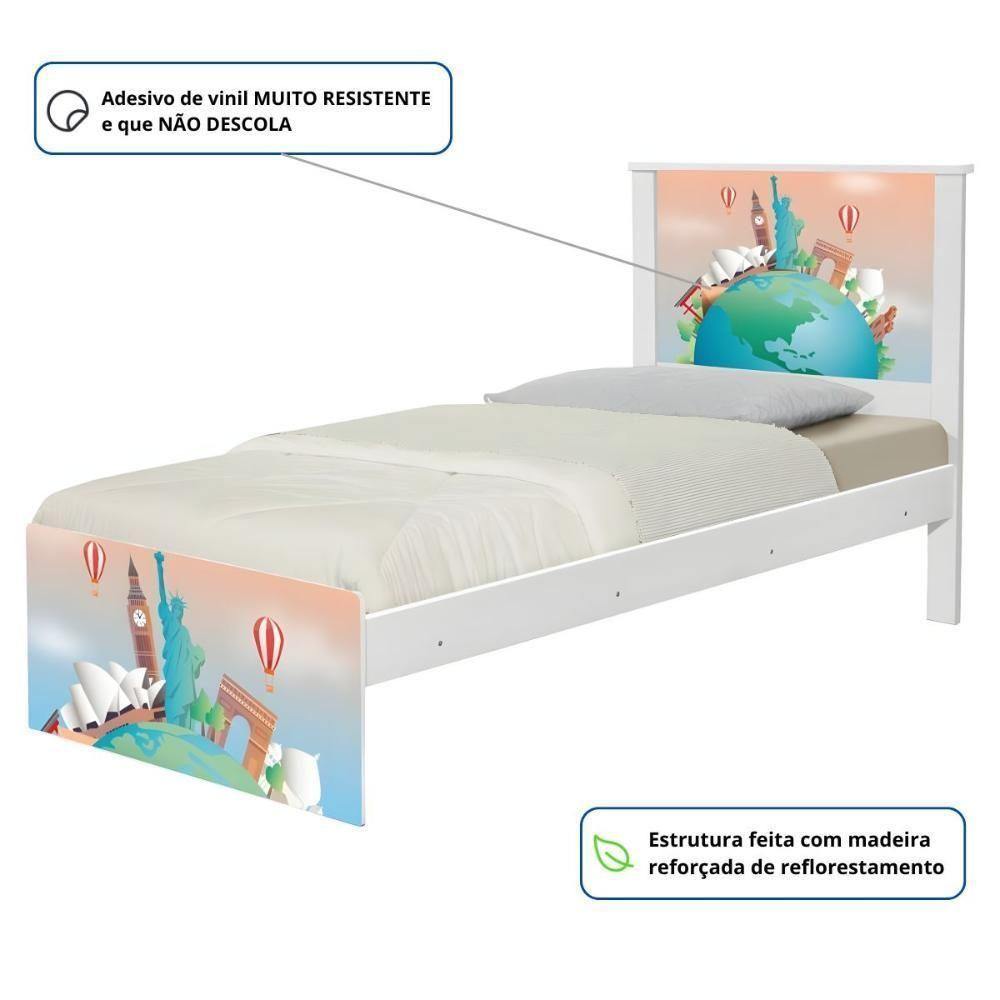 Cama Juvenil Zap Volta Ao Mundo Com Colchão - 2