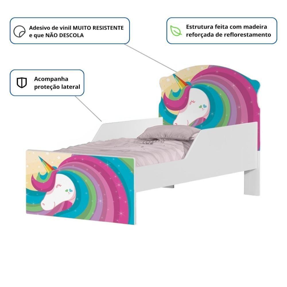 Bicama Mini Snap Unicórnio Arco íris Com Colchões - 1