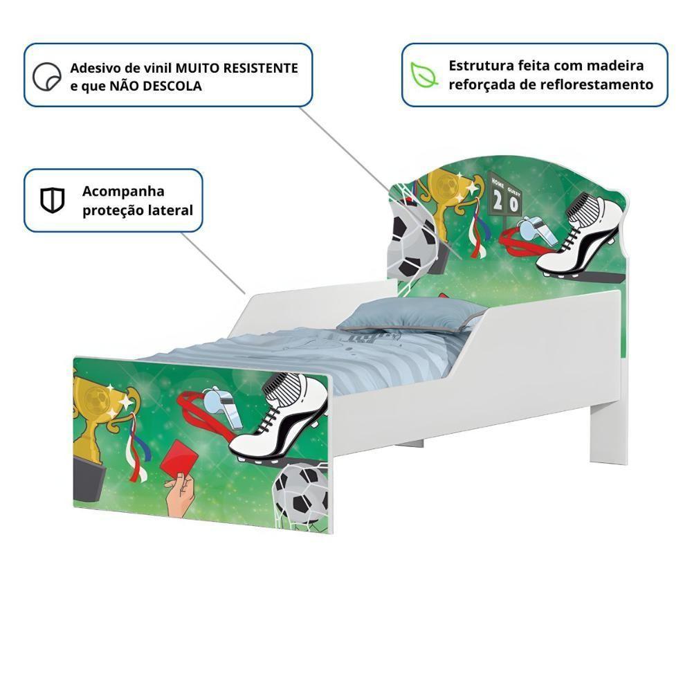 Cama Infantil Tick Partida De Futebol Com Colchão - 2