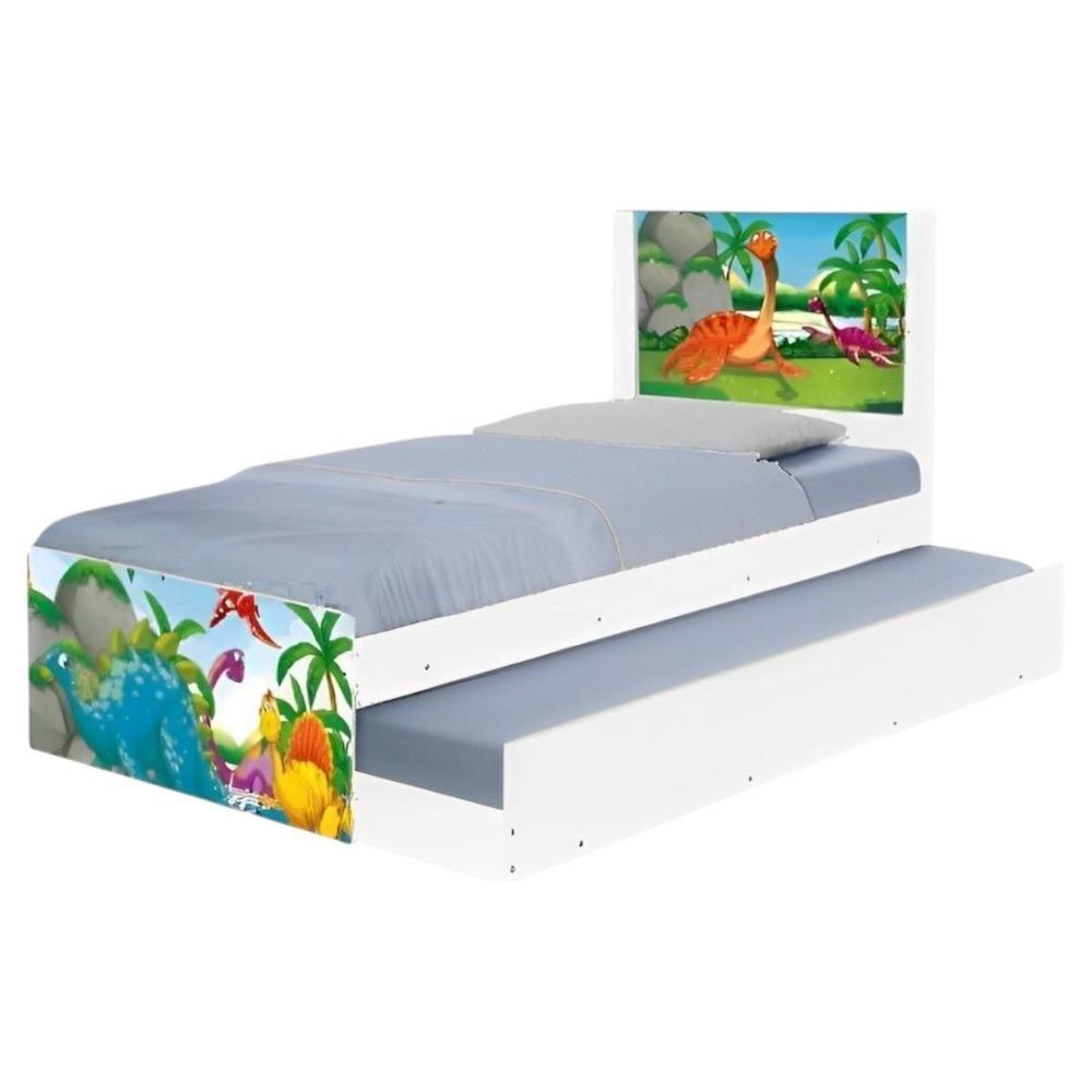 Bi Cama Juvenil Zap Com Cabeceira Dinossauros No Lago - 1