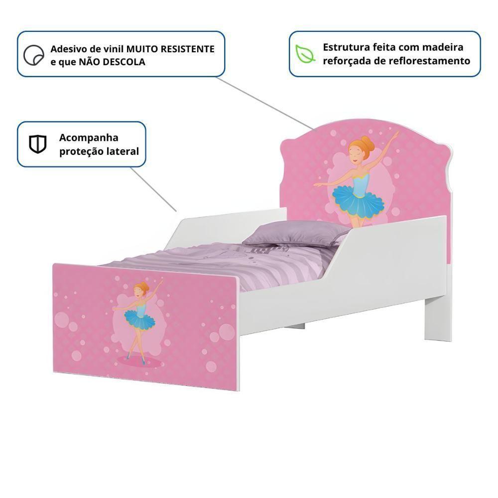Mini Cama Joy Infantil Glow Bailarina Infantil Com Colchão - 2