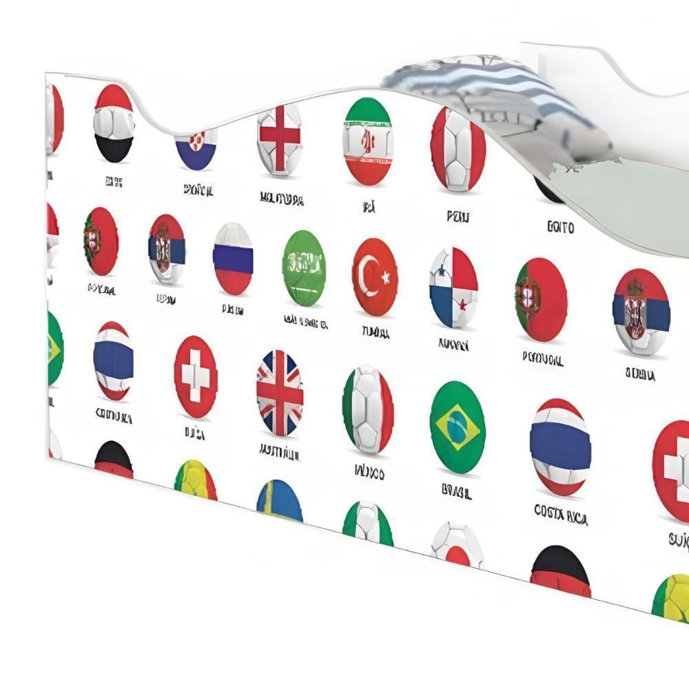 Cama Carro Solteiro Joy Futebol Seleção Solteiro Com Colchão - 4