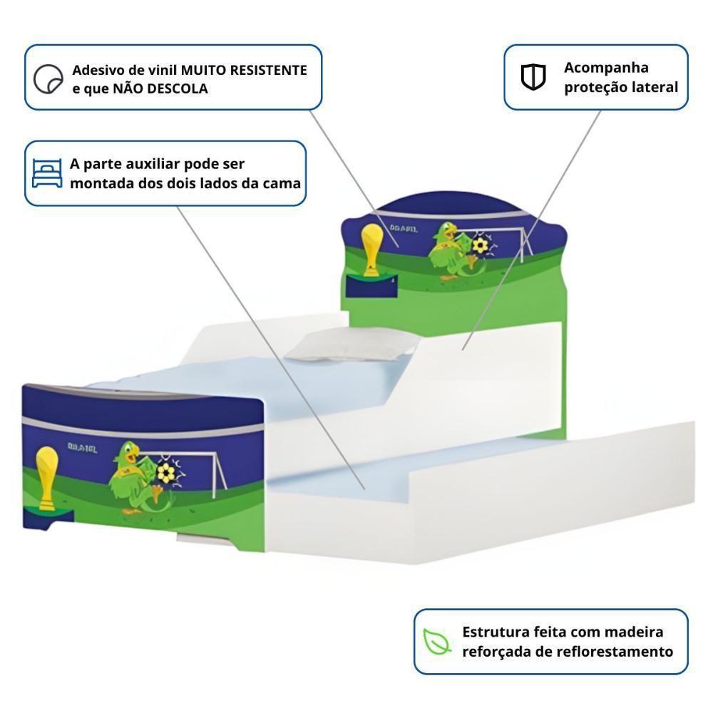 Bicama Mini Snap Copa Do Mundo Com Colchão - 4