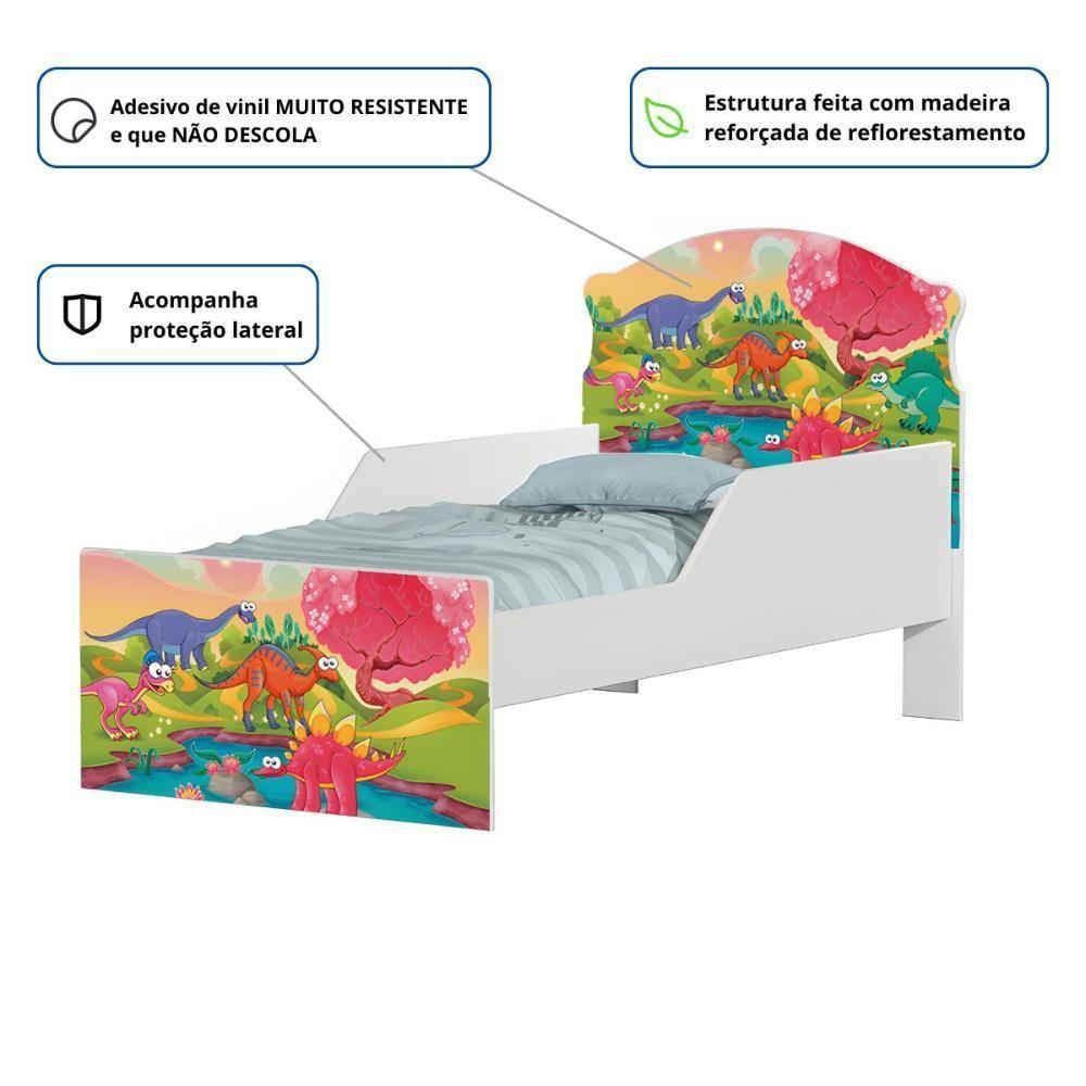 Cama Infantil Tick Planeta Dinossauro Com Colchão - 2