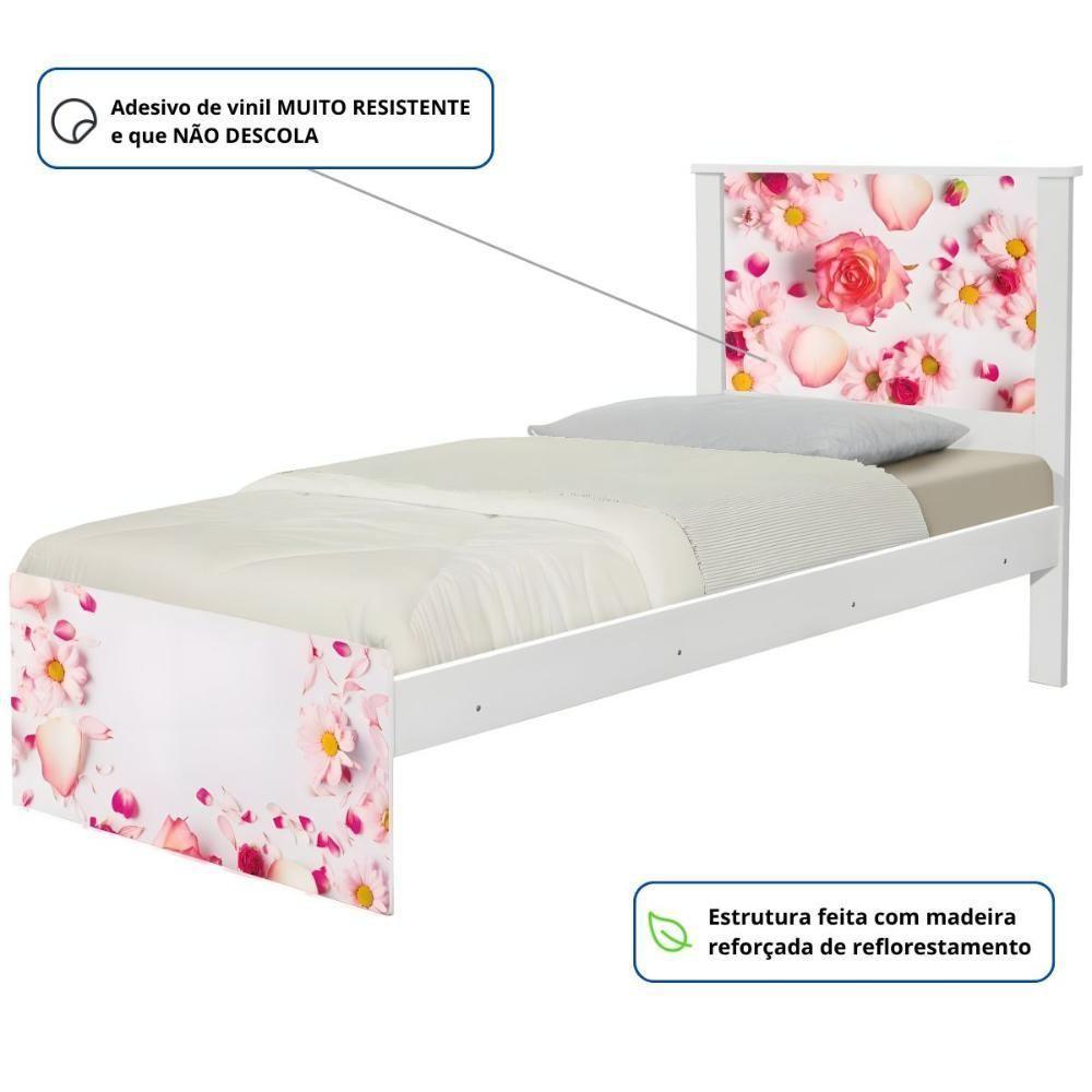 Bi Cama Juvenil Zap Rosas Com Colchões - 2