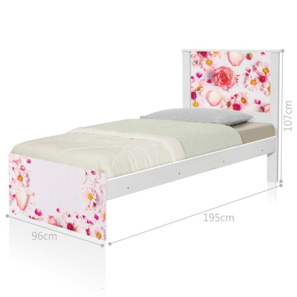 Bi Cama Juvenil Zap Rosas Com Colchões - 3