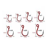 Anzol Maruri Kaiju Red Vermelho Olho Virado Tamanho N1/0 - 4