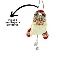 Kit Bonecos Natal Pelúcia Guizo Rena, Papai Noel, Boneco Neve 17cm 6 Peças - 5