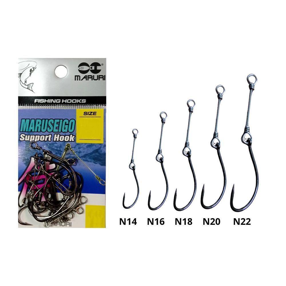 Anzol Encastoado Maruseigo Black Preto C/10 - Maruri Tamanho 14 - 2