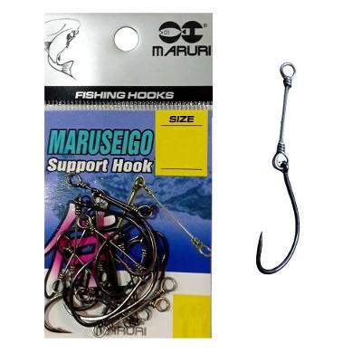 Anzol Encastoado Maruseigo Black Preto C/10 - Maruri Tamanho 14