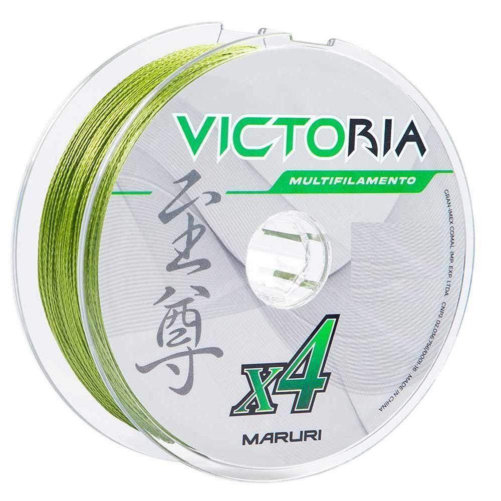 Linha De Pesca Multifilamento 4 Fios Victoria Verde 100m Tamanho 0,24mm - 1