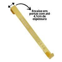 Suporte Para Guirlanda Metal Dourado Merry Christmas 31cm Encaixe Porta - Magizi