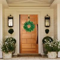 Suporte Para Guirlanda Metal Dourado Merry Christmas 31cm Encaixe Porta - Magizi - 7