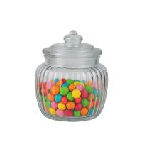 Pote Baleiro Vidro Canelado Redondo Tampa Hermética 600ml - Tuut - 8