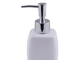 Porta Sabonete Líquido Em Porcelana Branca Com Bico Dosador Cromado 290ml Tuut - 7