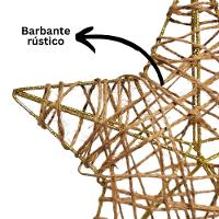 Estrela Ponteira Aramada Tridimensional Dourado Rústico Espiral 29cm - Magizi - 3