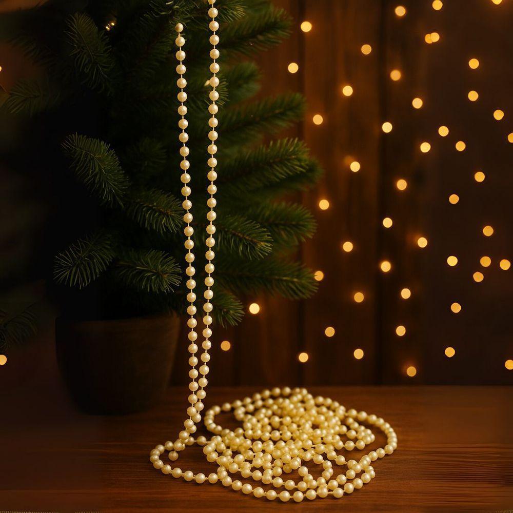 Corrente Perolada Decorativa Bolinhas Peroladas 8mm X 2,7 Metros - Magizi - 2