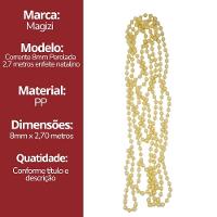 Corrente Perolada Decorativa Bolinhas Peroladas 8mm X 2,7 Metros - Magizi - 7