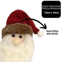 Kit 3 Pelúcias Carinha Papai Noel Scotch Pendente Gorro Crochê 13cm - Magizi - 3