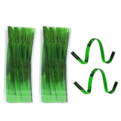 Jogo 200 Fecho Prático Aramado Flexível Verde 11cm X 4mm - Magizi