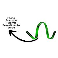 Jogo 200 Fecho Prático Aramado Flexível Verde 11cm X 4mm - Magizi