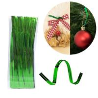 Jogo 200 Fecho Prático Aramado Flexível Verde 11cm X 4mm - Magizi - 7