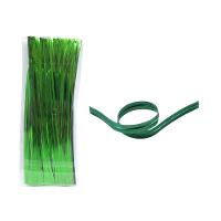Jogo 200 Fecho Prático Aramado Flexível Verde 11cm X 4mm - Magizi - 8
