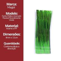 Jogo Fecho Prático Aramado Flexível Verde 100 Unidades 11cm - Magizi - 9