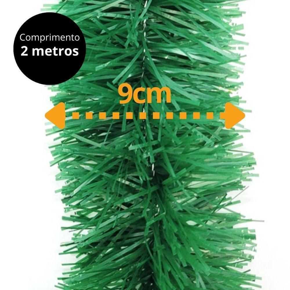 Festão De Natal Verde Opaco Premium 9cm X 2 Metros - Master Christmas - 3