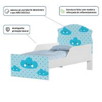 Cama Infantil Tick Nuvens Meninos Com Colchão - 2