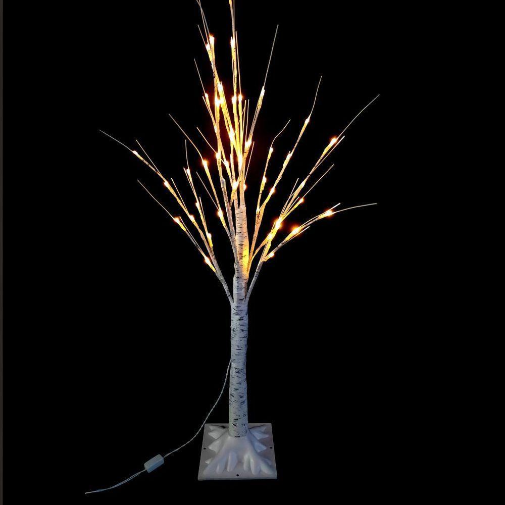 Árvore Vidoeira Iluminada 1 Metro 48 Leds Branco Quente Fixo 127v Base Reforçada - 2