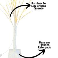 Árvore Vidoeira Iluminada 1 Metro 48 Leds Branco Quente Fixo 127v Base Reforçada - 5