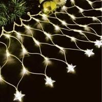 Cortina Rede Estrelas 120 Leds Branco Quente 8 Funções 3 Metros 127v - Wincy - 2