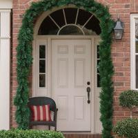 Jogo 2 Festão Verde Aramado Prime 180 Galhos 2,7 Metros X 23cm - Master Christmas