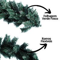 Jogo 2 Festão Verde Aramado Prime 180 Galhos 2,7 Metros X 23cm - Master Christmas - 5