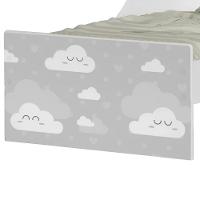 Cama Infantil Tick Nuvens Cinza Com Colchão - 5
