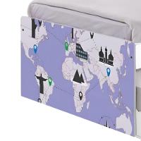 Bi Cama Juvenil Zap Com Cabeceira Mapa Viagens