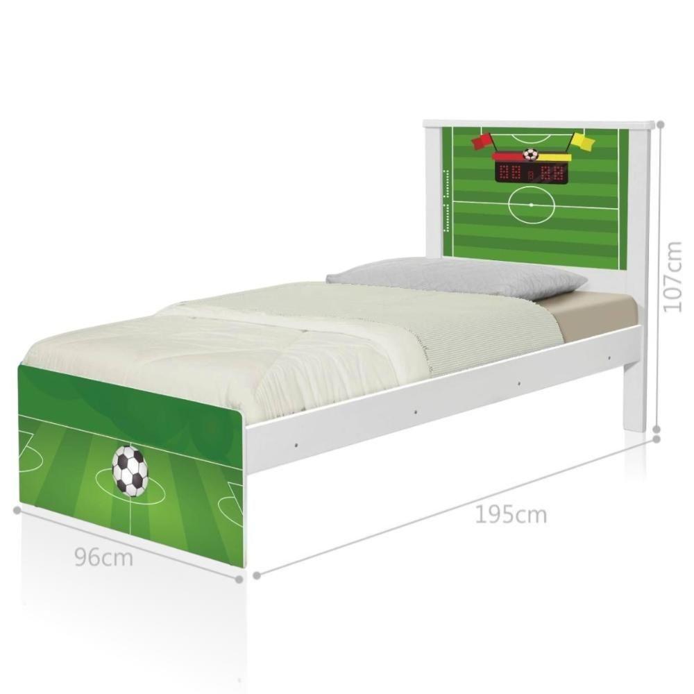 Cama Juvenil Zap Futebol Gramado Com Colchão - 3