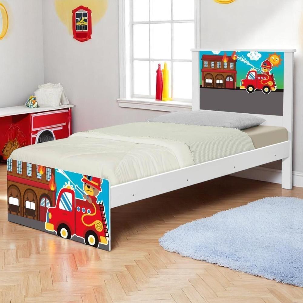 Cama Juvenil Zap Bombeiro Com Colchão - 1