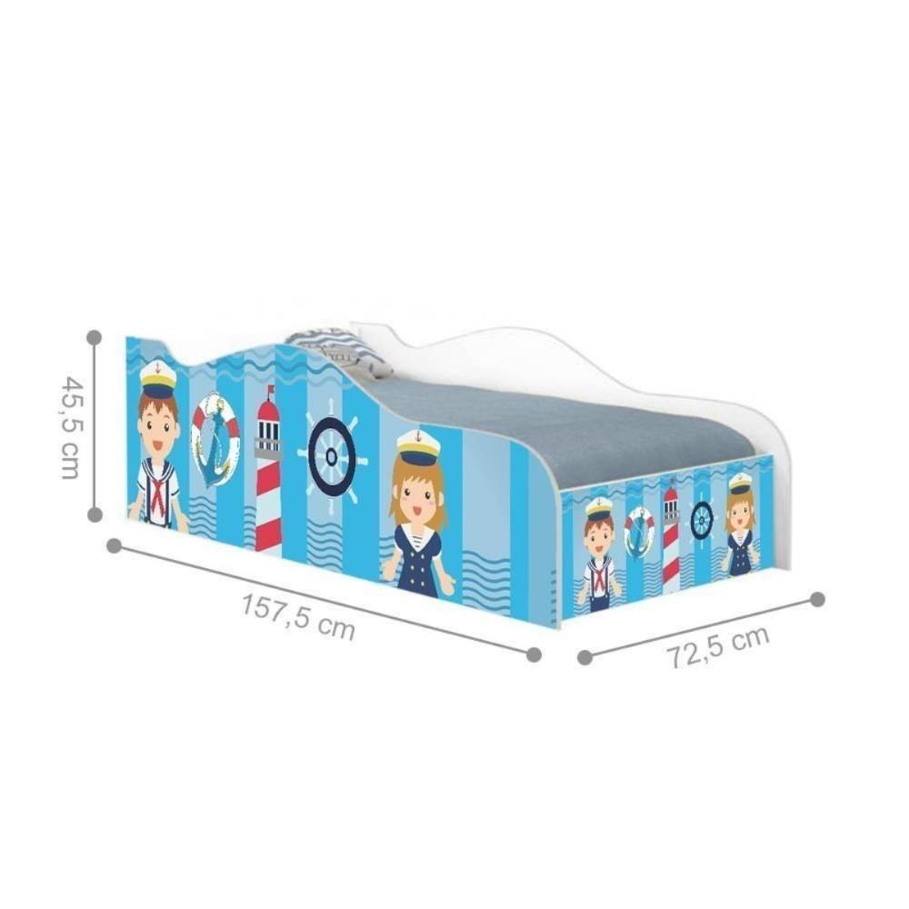 Mini Cama Joy Capitão Marinhos Meninos Com Colchão - 3