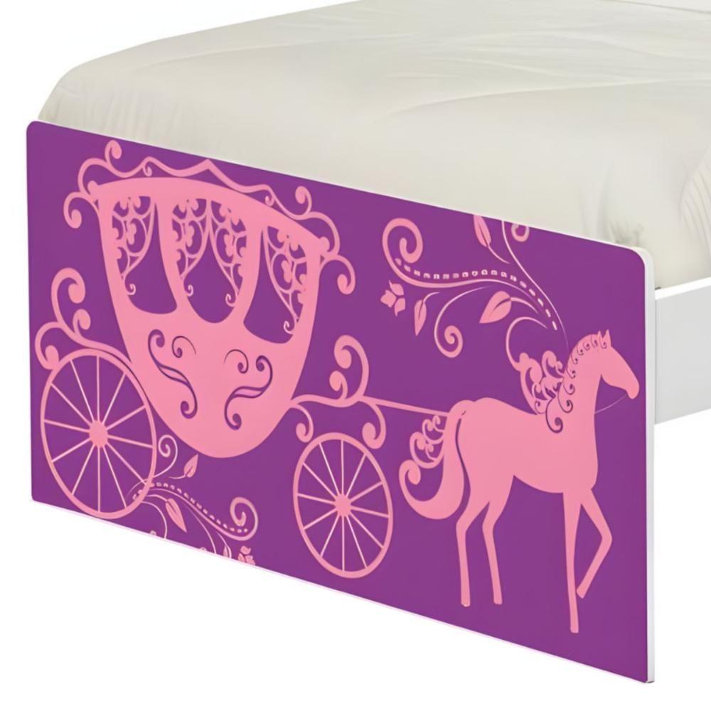 Cama Juvenil Zap Com Cabeceira Carruagem Princesa - 5