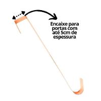 Jogo 2 Suportes Para Guirlanda Metal Rosê Metalizado 37cm Encaixe Porta - Magizi - 5