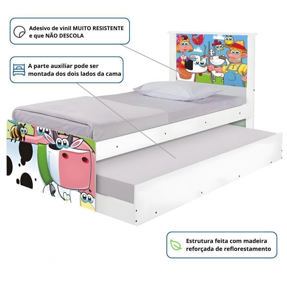 Bi Cama Juvenil Zap Com Cabeceira Fazendinha Feliz - 3