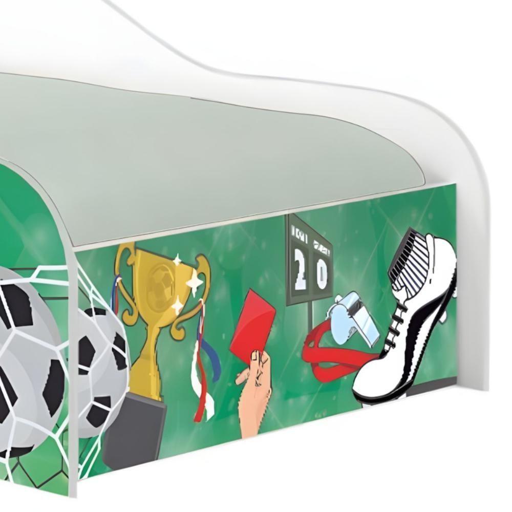 Cama Carro Solteiro Joy Partida De Futebol Solteiro Com Colchão - 5