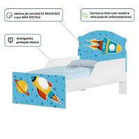 Cama Infantil Tick Foguete Espacial Com Colchão