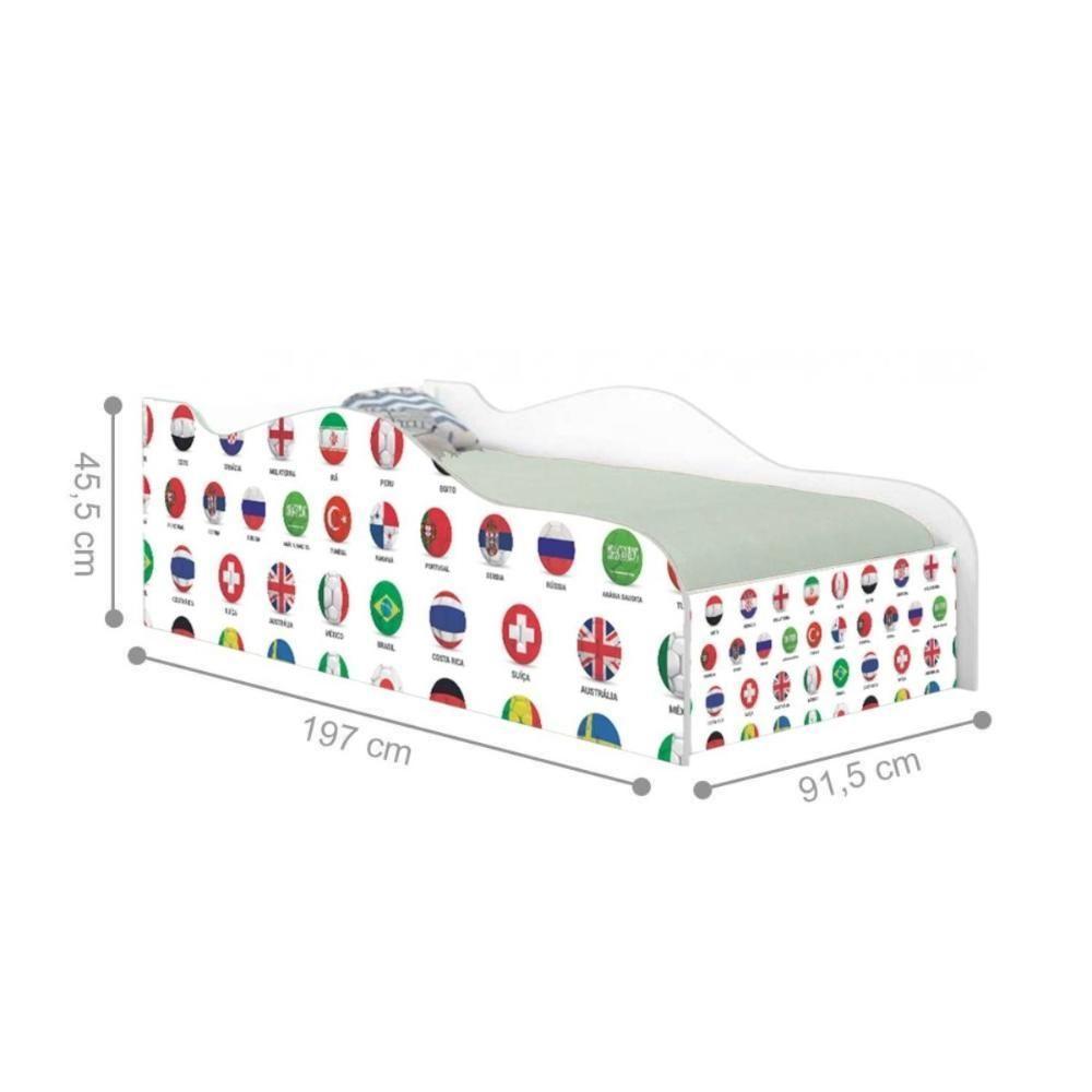 Cama Carro Solteiro Joy Futebol Seleção Solteiro - 3