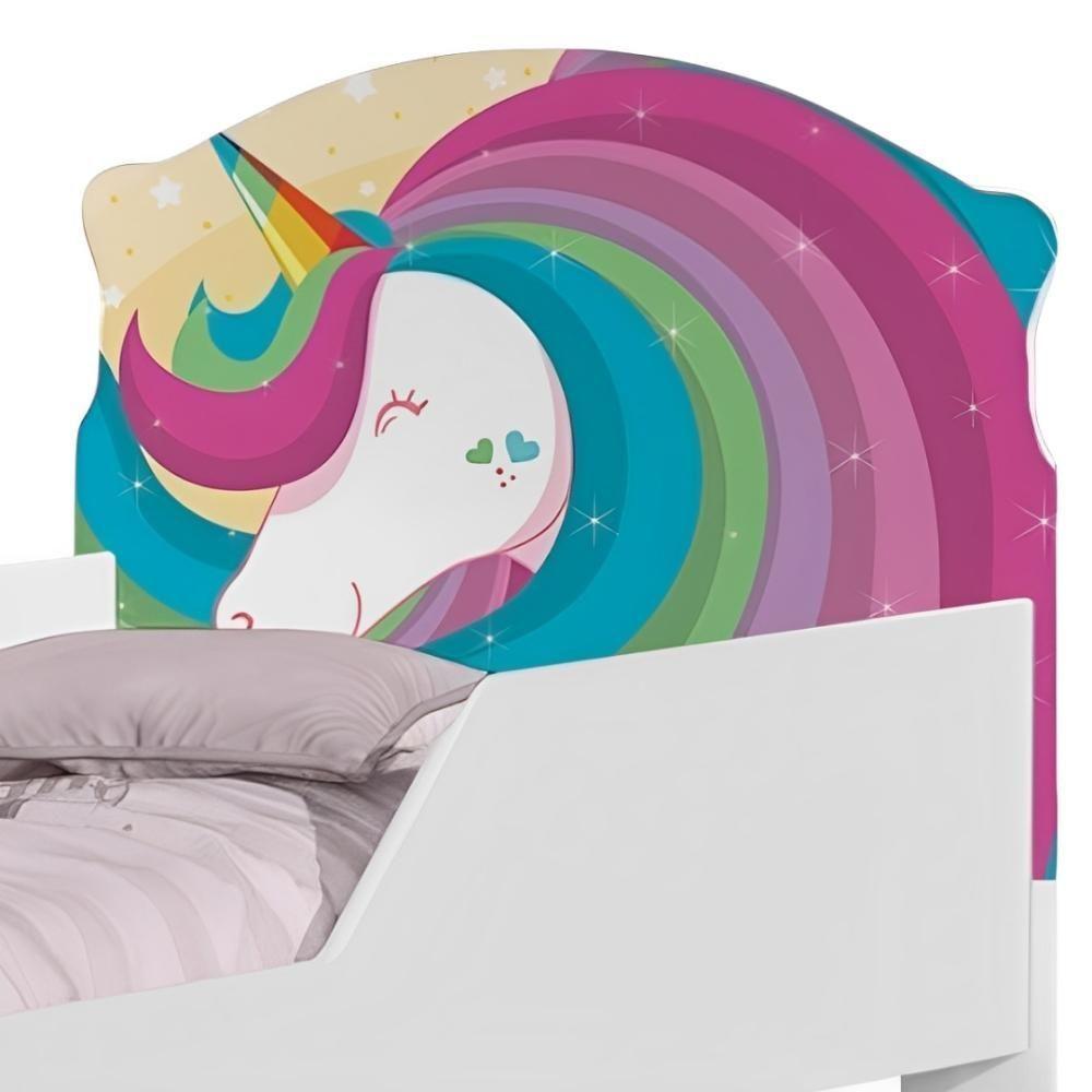 Cama Infantil Tick Unicórnio Arco íris Com Colchão - 4