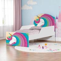 Cama Infantil Tick Unicórnio Arco íris Com Colchão - 1