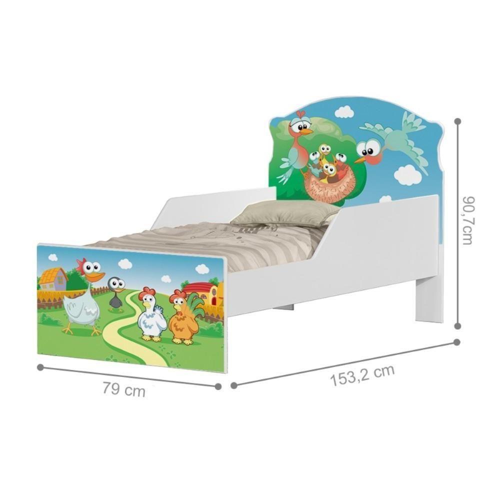 Cama Infantil Tick Fazendinha Com Colchão - 3